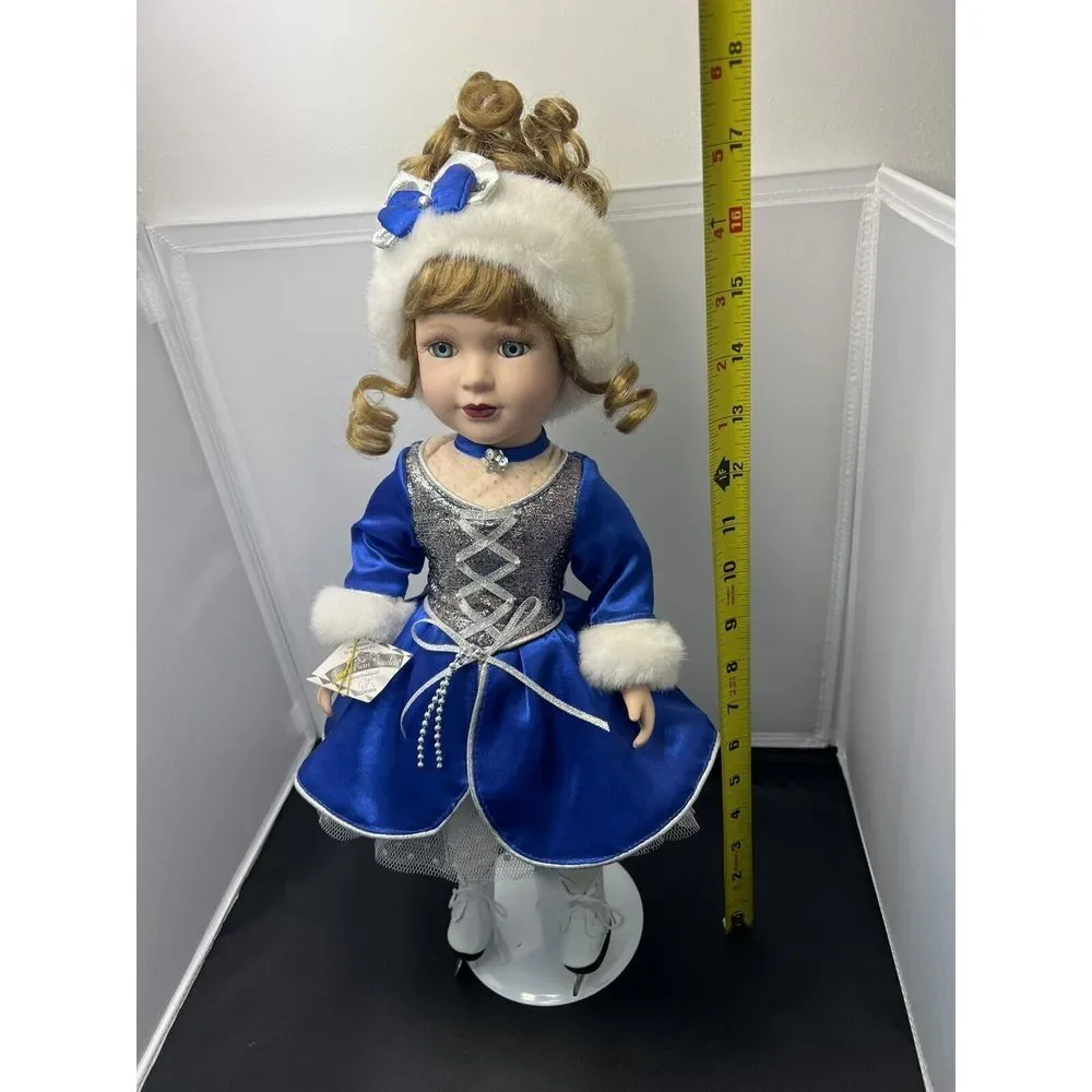 Genuine Porcelain Doll Adrianna Victorian‎ Garden Brass Key collectible 16
